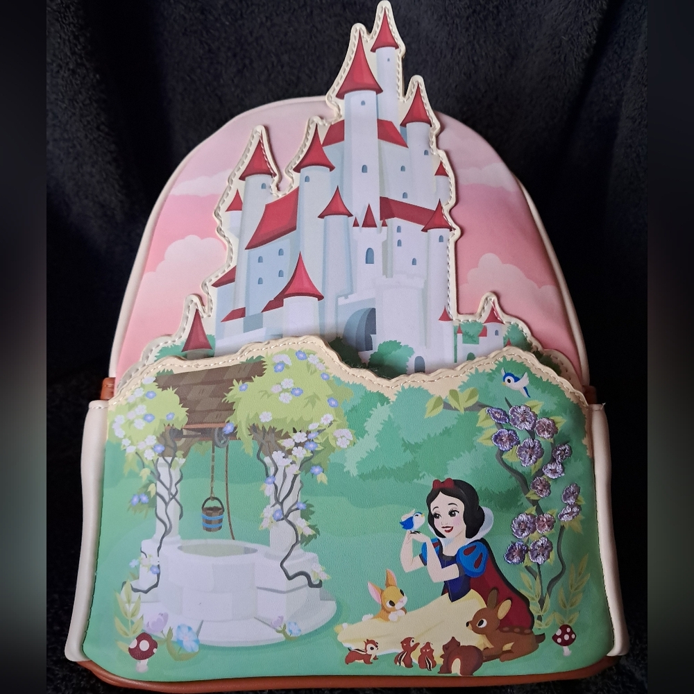 Snow White Castle Loungefly Mini Backpack